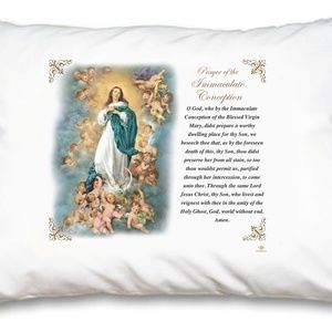 Immaculate Conception Pillow Case - English Prayer